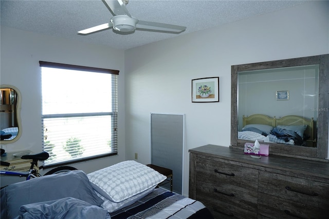 4324 Tahitian Gardens Cir Unit J, Holiday, FL 34691 - bedroom with a textured ceiling and ceiling fan