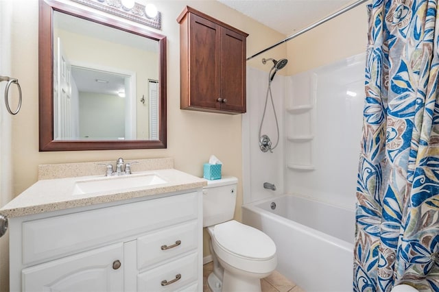 2700 Bayshore Blvd Unit 497, Dunedin, FL 34698 - bathroom featuring toilet, vanity, and shower / bathtub combination with curtain