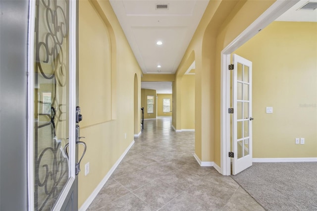 4089 Windcrest Dr, Wesley Chapel, FL 33544 - corridor with arched walkways, recessed lighting, and baseboards