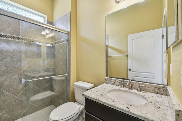 4089 Windcrest Dr, Wesley Chapel, FL 33544 - bathroom featuring toilet, vanity, and a shower stall