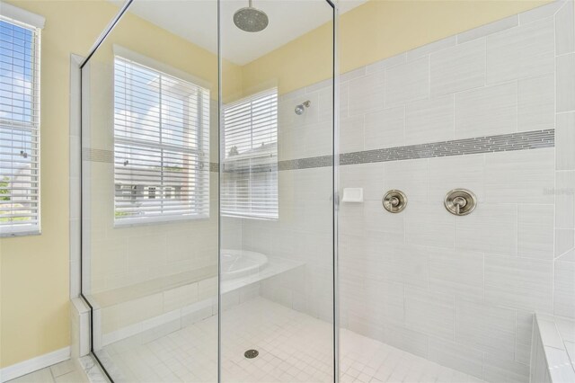 4089 Windcrest Dr, Wesley Chapel, FL 33544 - full bathroom with a tile shower and healthy amount of natural light
