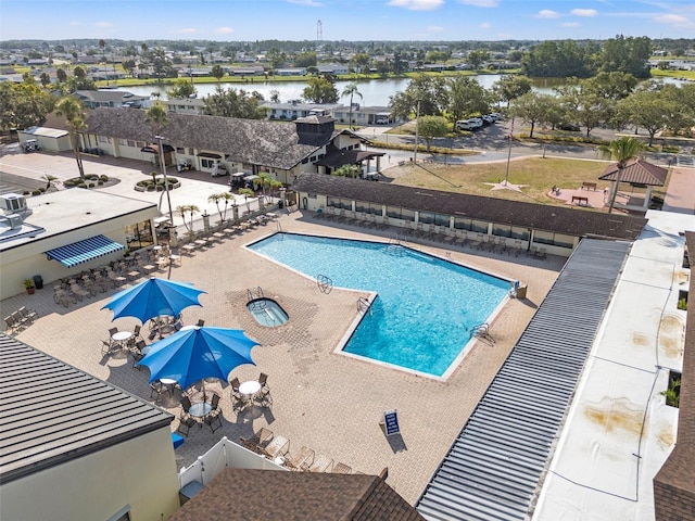 629 Fort Duquesna Dr, Sun City Center, FL 33573 - community pool with a water view and a gazebo