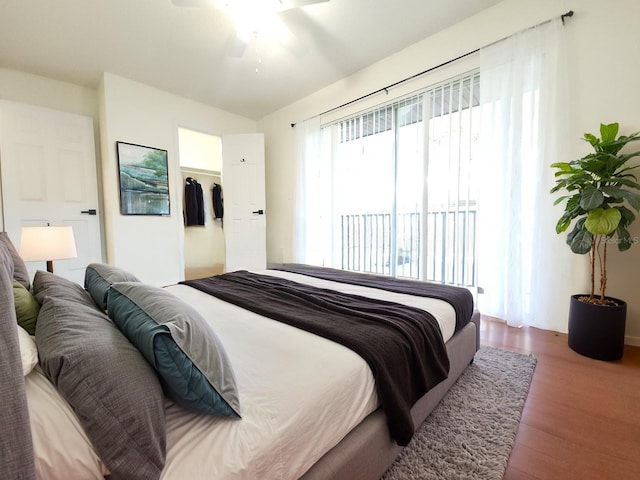 2935 Lichen Ln Unit D, Clearwater, FL 33760 - bedroom with wood finished floors and ceiling fan