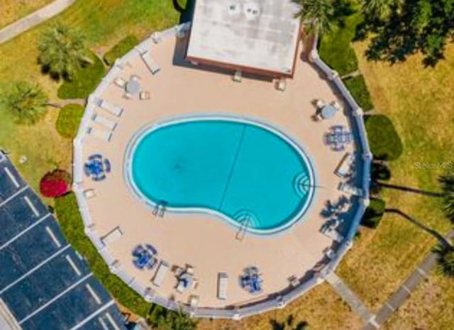 2935 Lichen Ln Unit D, Clearwater, FL 33760 - bird's eye view of a pool area