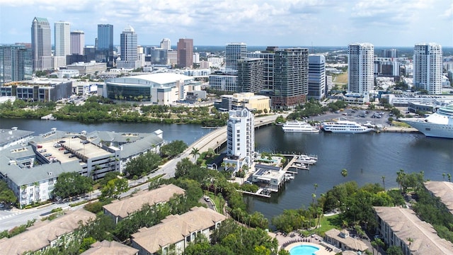 731 Cruise View Dr, Tampa, FL 33602 - bird's eye view of city skyline and a nearby body of water