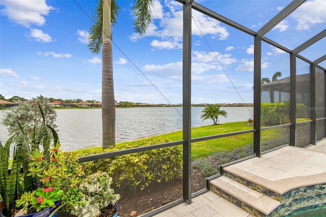 222 Toscavilla Blvd, Nokomis, FL 34275 - sunroom featuring a water view