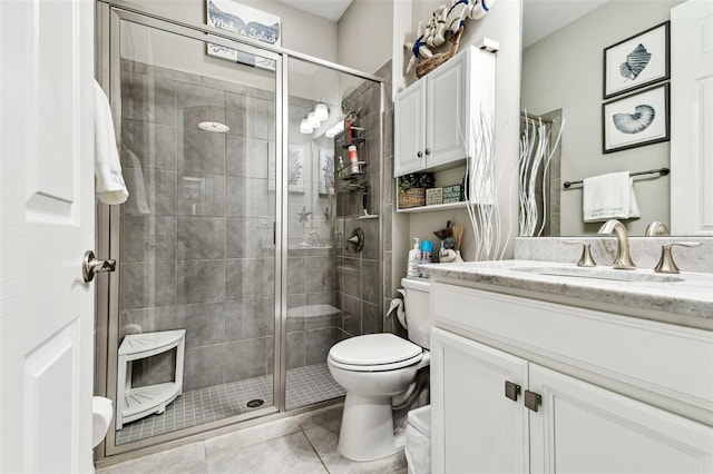 222 Toscavilla Blvd, Nokomis, FL 34275 - full bathroom featuring tile patterned floors, vanity, and a shower stall