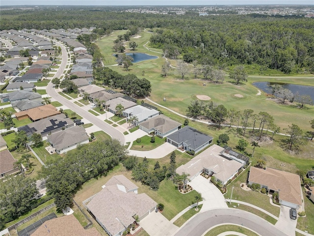 3813 Salida Delsol Dr, Sun City Center, FL 33573 - aerial view of property's location featuring a nearby body of water, nearby suburban area, and a golf club