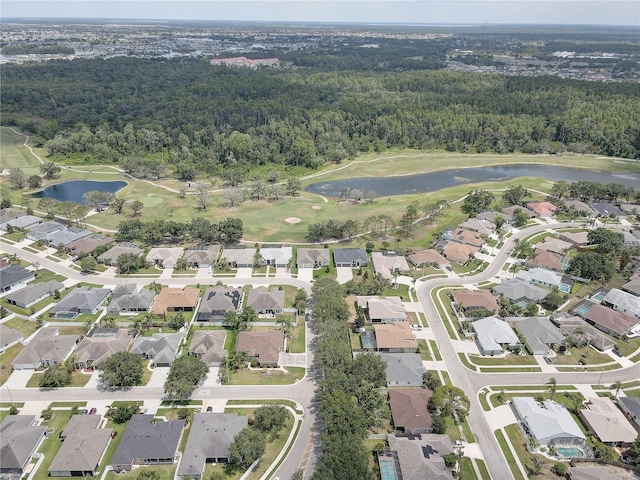 3813 Salida Delsol Dr, Sun City Center, FL 33573 - view of property location featuring a heavily wooded area, a golf club, a large body of water, and nearby suburban area
