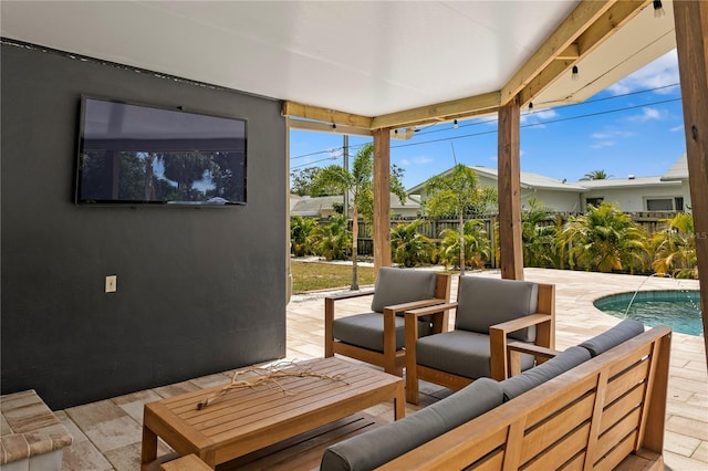 125 Live Oak Ln, Largo, FL 33770 - view of patio with an outdoor hangout area and an outdoor pool
