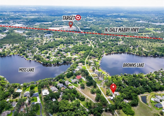1025 Reading Rd, Lutz, FL 33558 - bird's eye view of a large body of water
