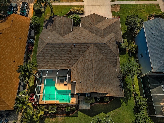4133 Auston Way, Palm Harbor, FL 34685 - aerial view of property and surrounding area with a pool area