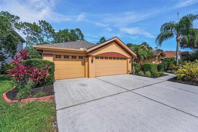 4133 Auston Way, Palm Harbor, FL 34685 - single story home featuring stucco siding, concrete driveway, and an attached garage