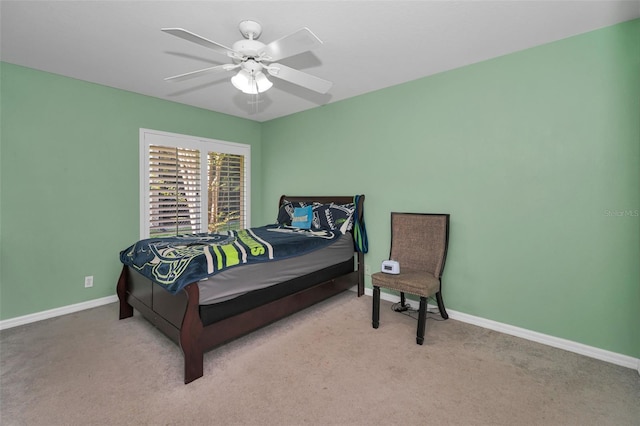 4133 Auston Way, Palm Harbor, FL 34685 - carpeted bedroom featuring baseboards and ceiling fan
