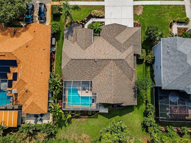 4133 Auston Way, Palm Harbor, FL 34685 - view from above of property with a pool area