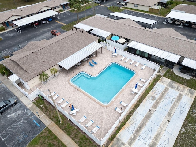 24862 US Highway 19 N Unit 1105, Clearwater, FL 33763 - drone / aerial view of a pool