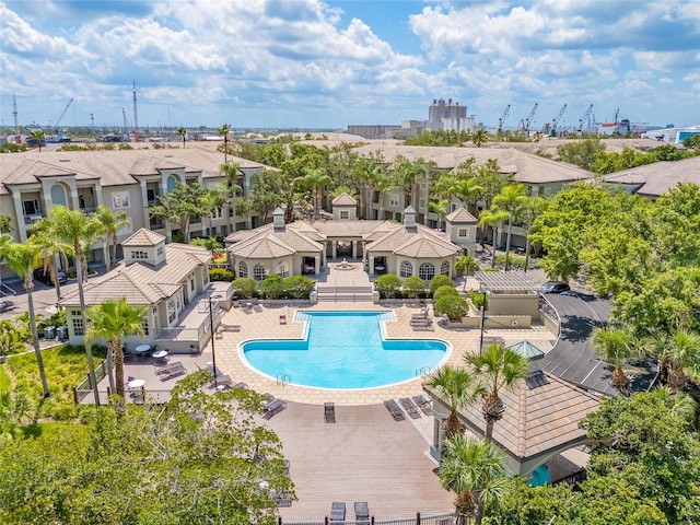 741 Mainsail Dr, Tampa, FL 33602 - community pool featuring a patio and a residential view
