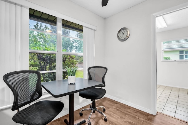 2608 Camille Dr, Palm Harbor, FL 34684 - office space featuring baseboards and wood finished floors