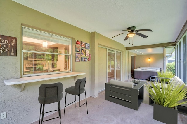 2608 Camille Dr, Palm Harbor, FL 34684 - sunroom featuring a hot tub