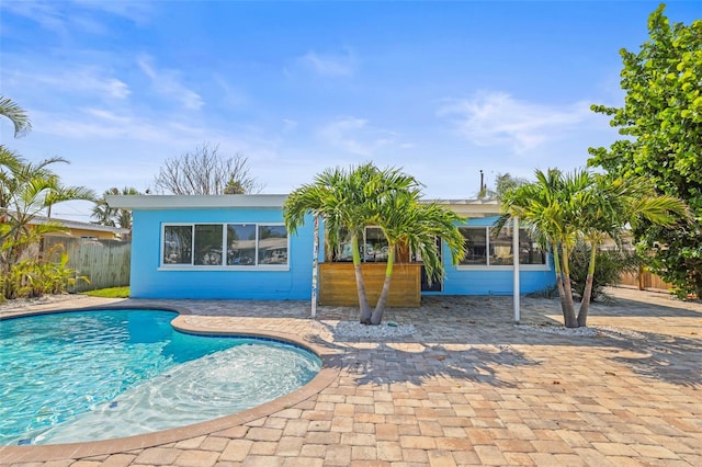 403 Normandy Rd, Madeira Beach, FL 33708 - view of swimming pool featuring a fenced backyard and a patio