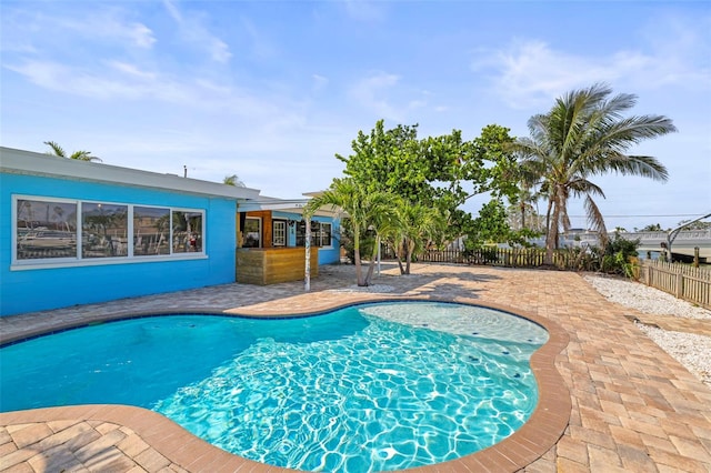 403 Normandy Rd, Madeira Beach, FL 33708 - view of swimming pool with a fenced backyard and a patio area