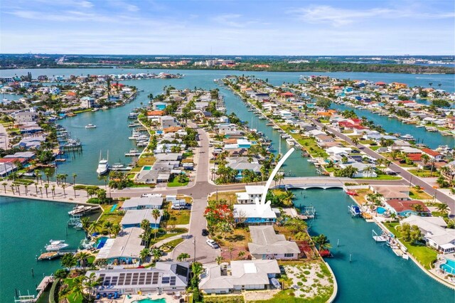 403 Normandy Rd, Madeira Beach, FL 33708 - aerial view of residential area featuring a nearby body of water