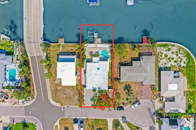 403 Normandy Rd, Madeira Beach, FL 33708 - aerial perspective of suburban area with property parcel outlined