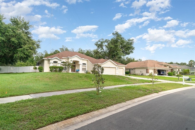14266 Creek Run Dr, Riverview, FL 33579 - view of front of home with a garage, concrete driveway, and stucco siding
