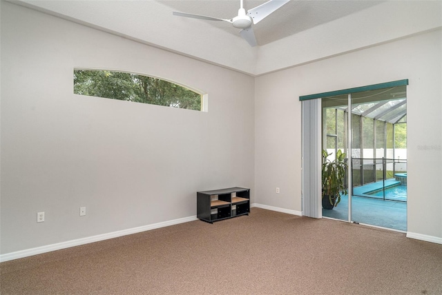 14266 Creek Run Dr, Riverview, FL 33579 - carpeted spare room with ceiling fan, healthy amount of natural light, and baseboards