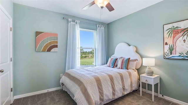 1704 Tahitian Sunrise Dr, Plant City, FL 33565 - carpeted bedroom with baseboards and ceiling fan