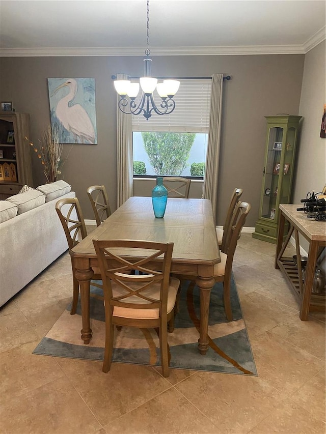 12619 Richezza Dr, Venice, FL 34293 - dining room featuring a chandelier and ornamental molding