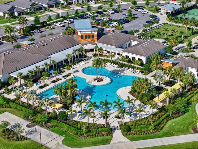 31921 Magna Gulf Loop, San Antonio, FL 33576 - aerial perspective of suburban area featuring a pool