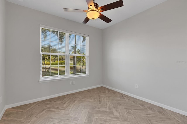 6211 114th Dr E, Parrish, FL 34219 - spare room with baseboards and a ceiling fan