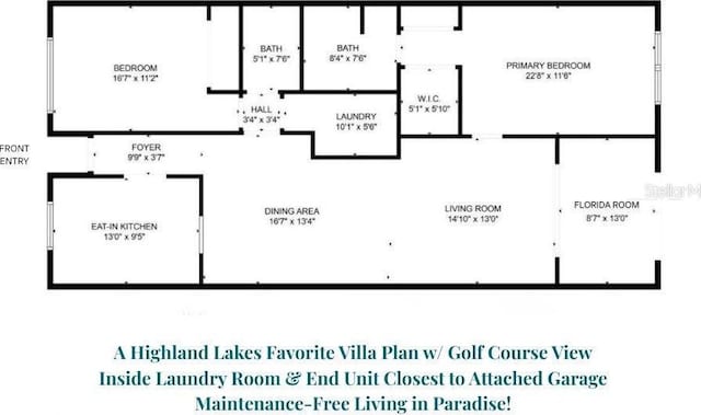 860 Maclaren Dr N Unit A, Palm Harbor, FL 34684 - floor plan / room layout