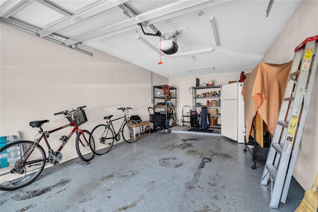 860 Maclaren Dr N Unit A, Palm Harbor, FL 34684 - garage with freestanding refrigerator and a garage door opener