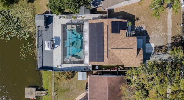 12416 Queensland Ln, Tampa, FL 33625 - view from above of property with a large body of water