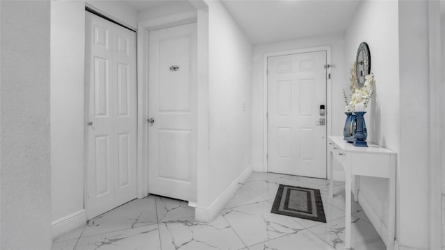 12416 Queensland Ln, Tampa, FL 33625 - entryway with baseboards and light marble finish flooring
