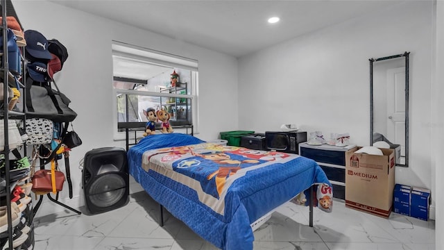 12416 Queensland Ln, Tampa, FL 33625 - bedroom featuring marble finish floors and recessed lighting