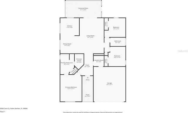 3058 Cara Ct, Palm Harbor, FL 34684 - property floor plan