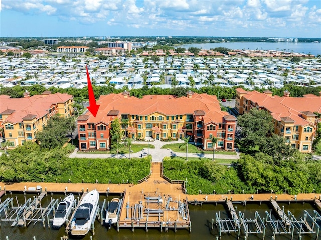 2741 Via Cipriani Unit 934B, Clearwater, FL 33764 - aerial view of a large body of water and numerous boat docks