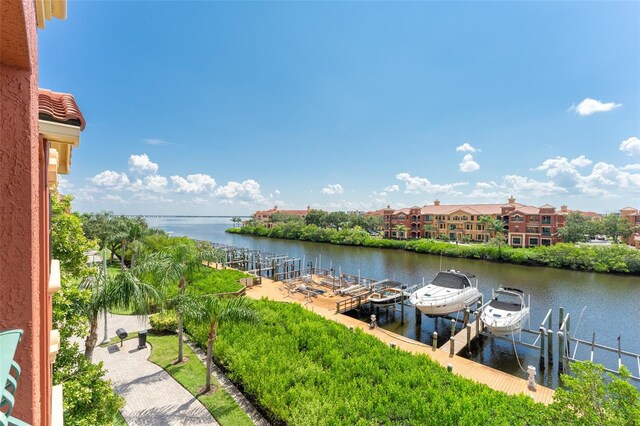 2741 Via Cipriani Unit 934B, Clearwater, FL 33764 - dock with boat lift and a water view