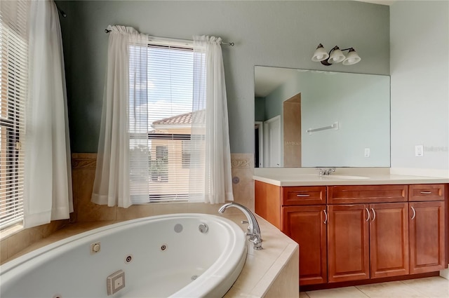 1531 Ember Ln, Tarpon Springs, FL 34689 - bathroom featuring vanity and a whirlpool tub
