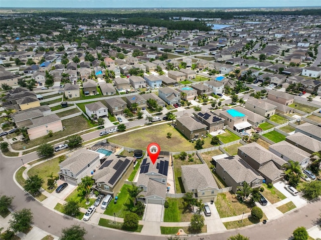 6512 Trent Creek Dr, Sun City Center, FL 33573 - aerial view of property and surrounding area featuring nearby suburban area