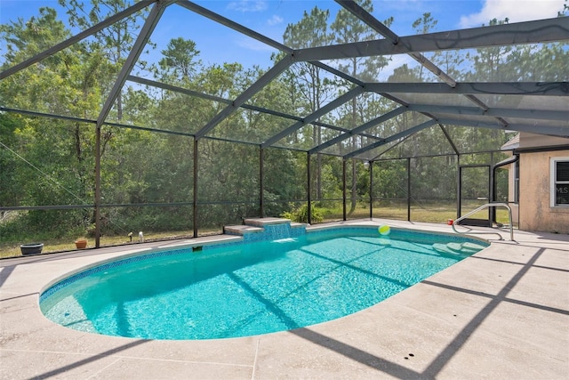 8518 N Linwood Loop, Citrus Springs, FL 34433 - swimming pool with a patio and a lanai