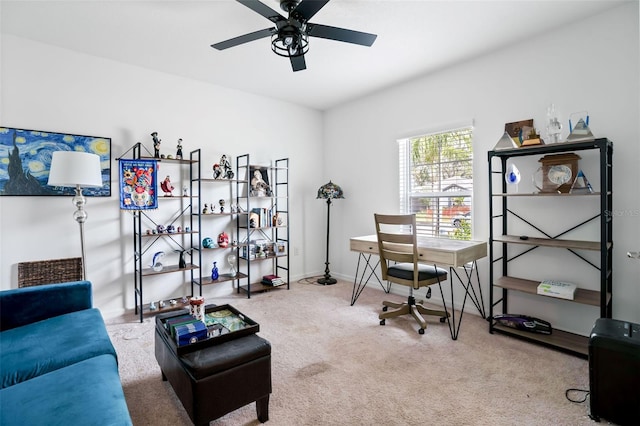 5511 Badini Way, Palmetto, FL 34221 - office area with ceiling fan and carpet