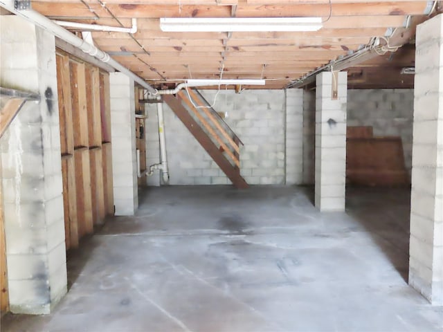 5736 116th Ave N, Pinellas Park, FL 33782 - unfinished below grade area with concrete block wall