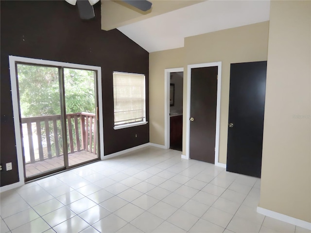 5736 116th Ave N, Pinellas Park, FL 33782 - unfurnished room with a ceiling fan, baseboards, and light tile patterned floors