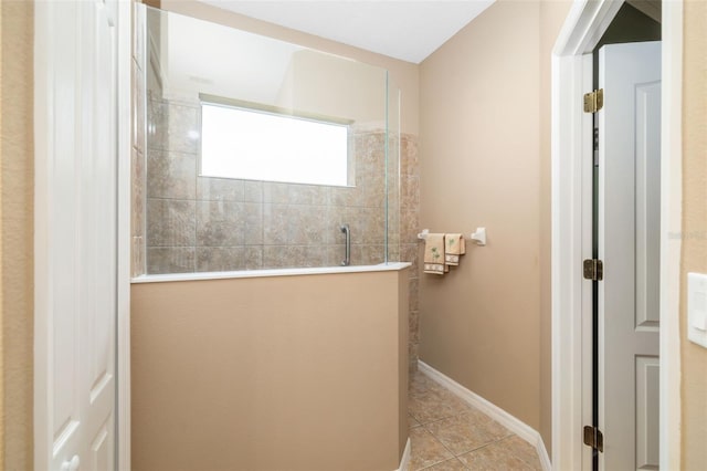 11813 Crawford Parrish Ln, Parrish, FL 34219 - full bathroom with a walk in shower, tile patterned floors, and baseboards