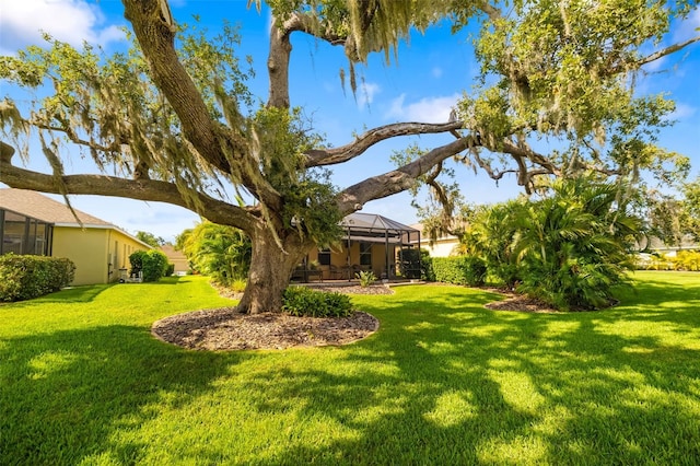 11813 Crawford Parrish Ln, Parrish, FL 34219 - view of green lawn with glass enclosure
