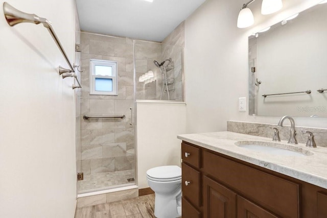 3917 Casaba Loop, Valrico, FL 33596 - bathroom with vanity, toilet, and a stall shower